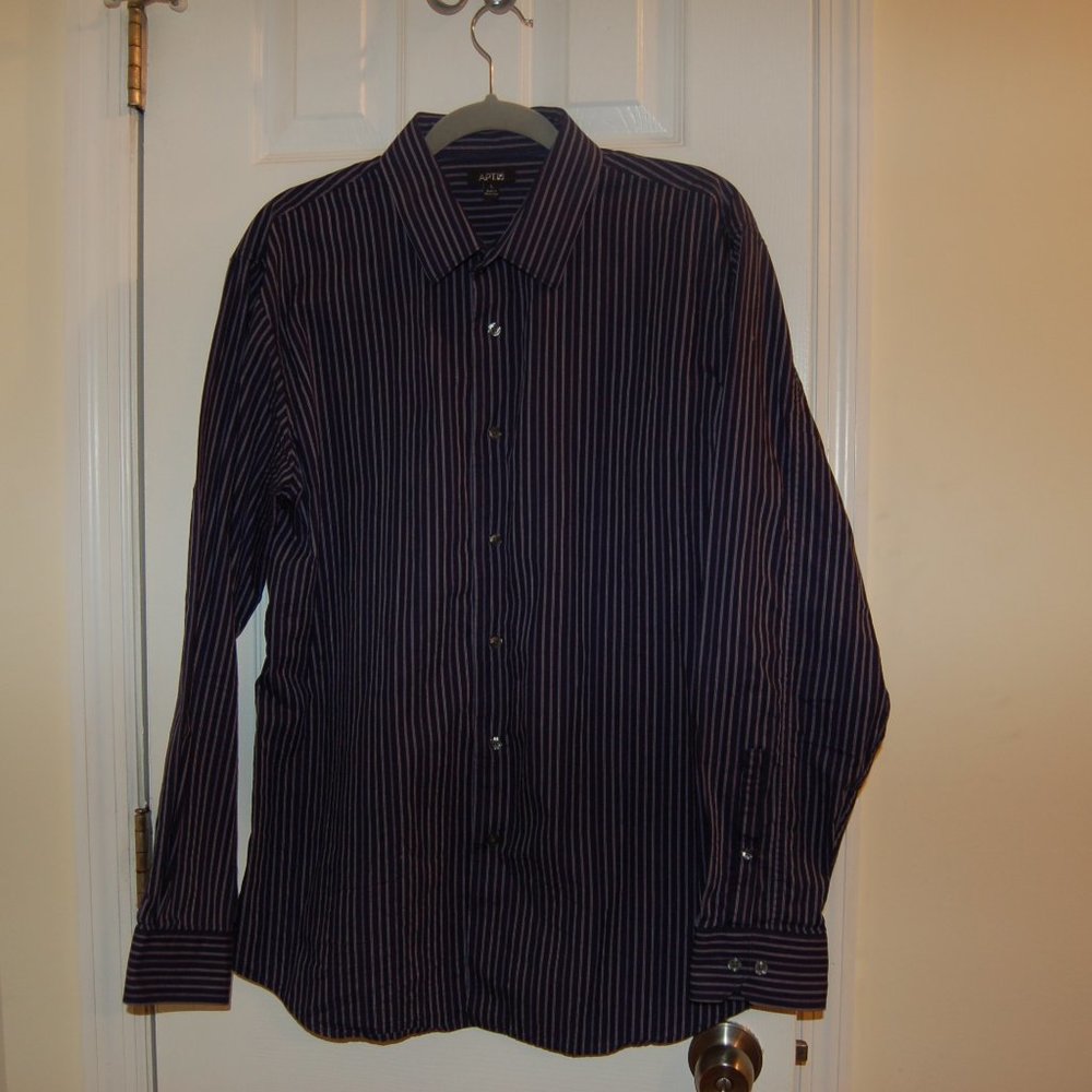 Apt. 9 Long Sleeve Vertical Stripe Dress Shirt
